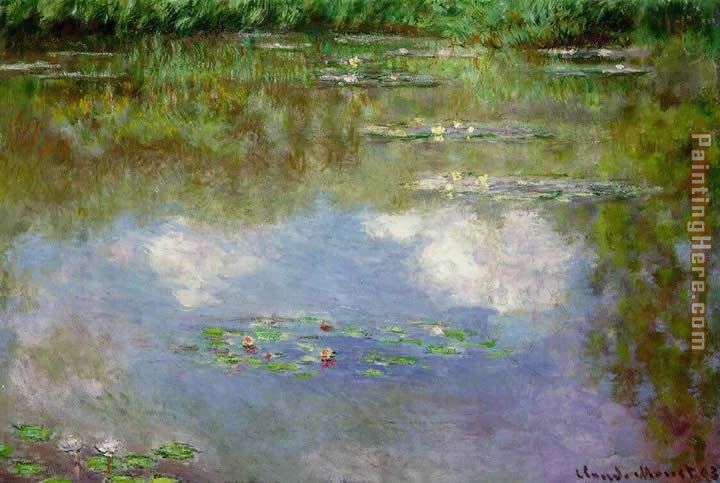 Water Lilies The Clouds painting - Claude Monet Water Lilies The Clouds art painting
